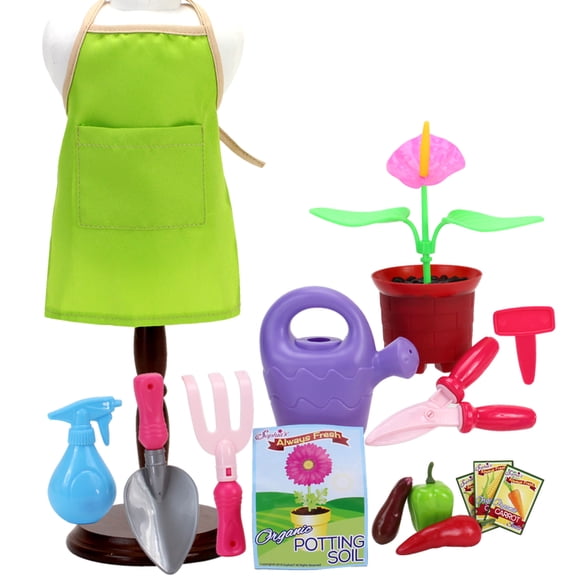 Sophias 16 Piece Smithsonian Horticulturist Set for 18" Dolls, Multicolor