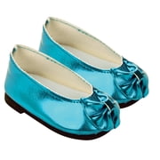 Sophia’s Patent Ballet Flat Shoes for 18” Dolls, Teal