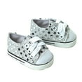 thumbnail image 1 of Sophia's Silver Sequin Sneaker Shoes with Laces for 18" Dolls, 1 of 4