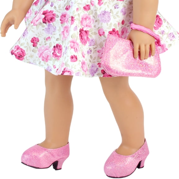 Sophia's Sparkly Pink Platform High Heels for 18" Dolls