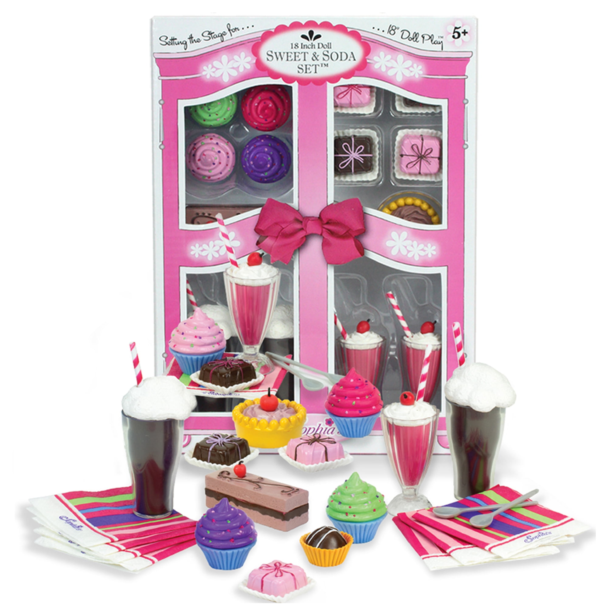 Sophia's - 18 Doll - Warm Your Heart Hot Cocoa & Sweets Set - Light Pink
