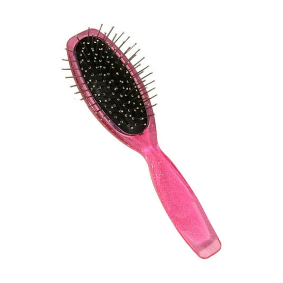 Sophia’s by Teamson Kids Pink Glitter Salon Wig Hairbrush Accessory with Wire Bristles for 18" Dolls and Pretend Play for Girls and Children, Hot Pink
