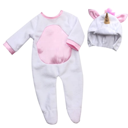 Sophia's Unicorn Costume with Rainbow Hair for 18" Dolls, White