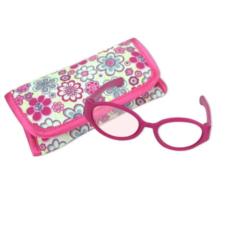 product image of Sophia’s by Teamson Kids Pink Doll Eyeglasses with Print Case for 18" Dolls