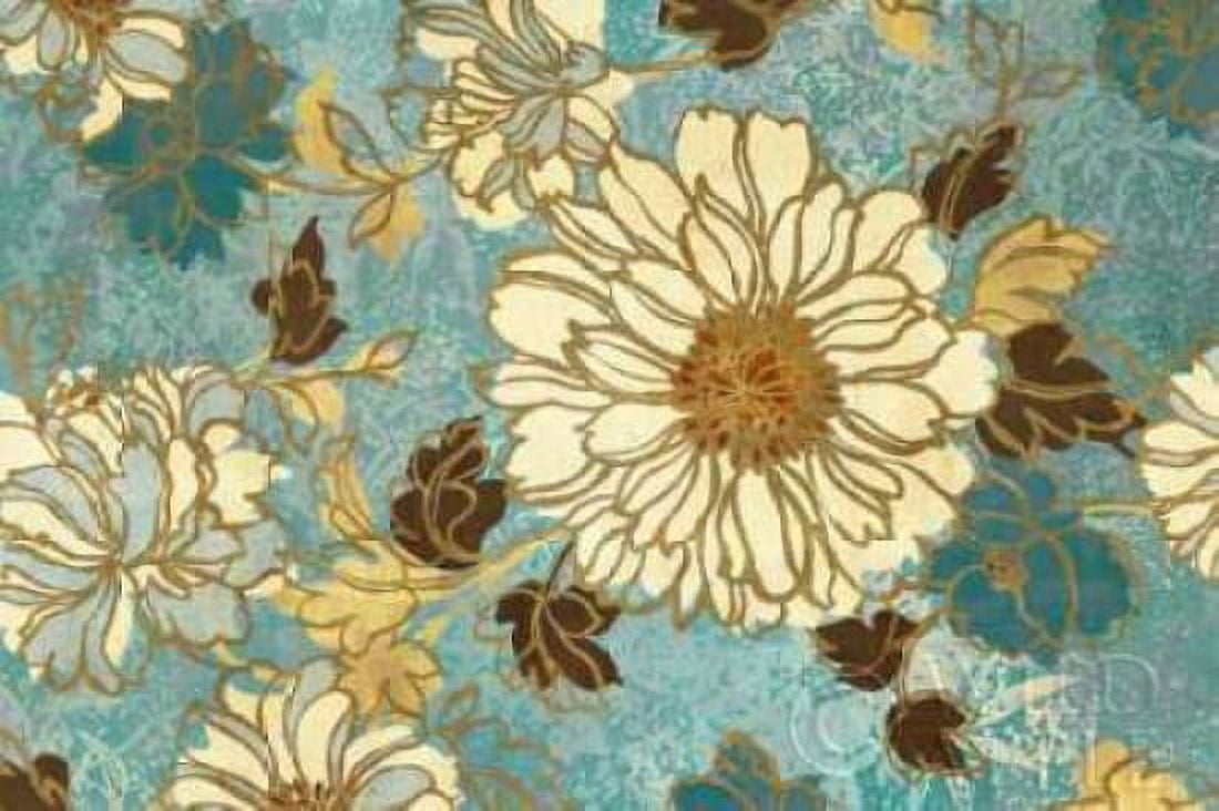Sophias Flowers Blue Canvas Art - Wild Apple Portfolio (24 x 36)