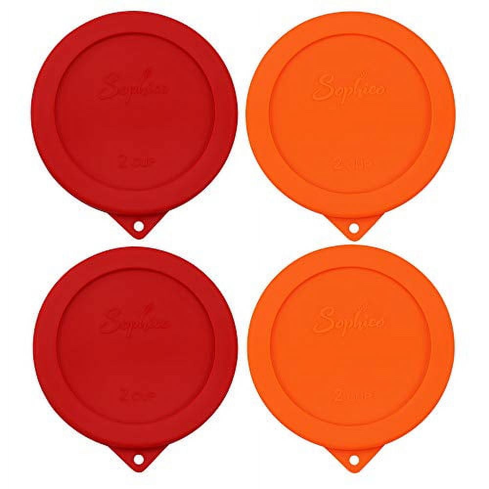 Sophico 2 Cup Round Silicone Storage Cover Lids Replacement for