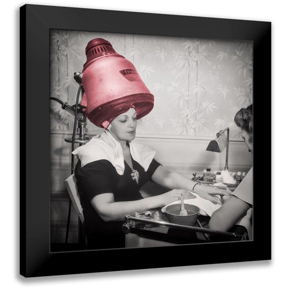 Sophie 6 12x12 Black Modern Framed Museum Art Print Titled - Pink Hair Dryer