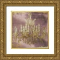 thumbnail image 1 of Sophie 6 12x12 Gold Ornate Wood Framed with Double Matting Museum Art Print Titled - Rose and Gold Chandelier, 1 of 4