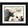 thumbnail image 1 of Sophie 6 14x12 Black Ornate Wood Framed with Double Matting Museum Art Print Titled - Pink Nose Farm I, 1 of 4