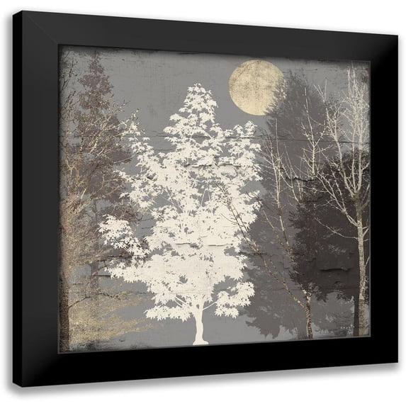 Sophie 6 15x15 Black Modern Framed Museum Art Print Titled - Moon Trees II
