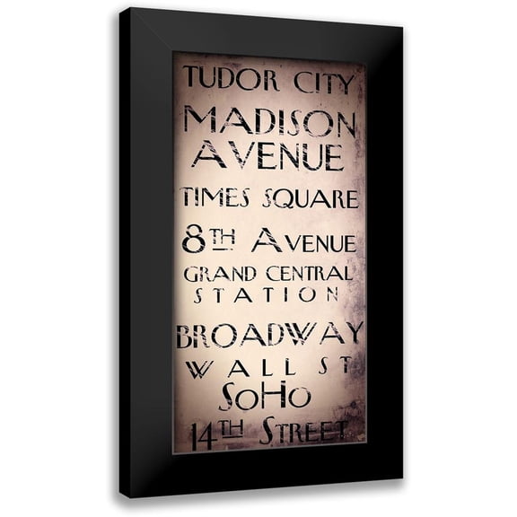 Sophie 6 9x14 Black Modern Framed Museum Art Print Titled - Madison Ave.