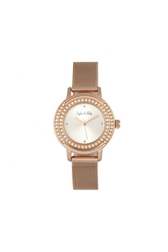 Cambridge Bracelet Watch w/Swarovski Crystals - Women's, Rose G