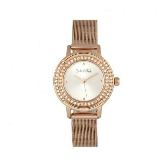 Sophie And Freda Cambridge Bracelet Watch w/Swarovski Crystals - Women's, Rose G