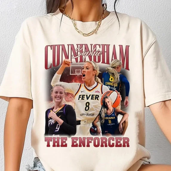 Sophie Cunningham Bootleg the Enforcer 2025 Unisex T-Shirt ,Sand Color,Size M