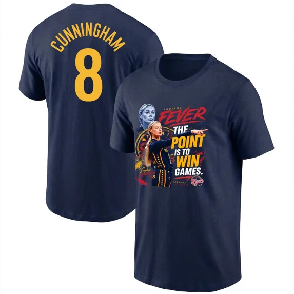 Sophie Cunningham Shirt, Fever The Point Is to Win Games T-Shirt,Navy Color,Size M