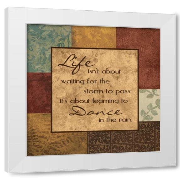Sophie Devereux 15x15 White Modern Wood Framed Wall Art Titled - Lifes About