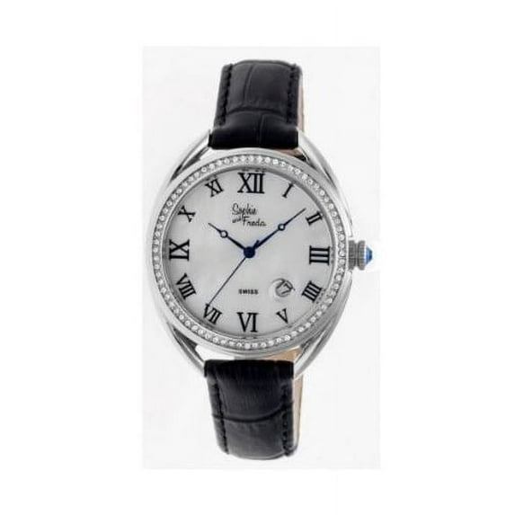 Sophie & Freda Austin Mop Swiss Ladies Watch - Silver/White