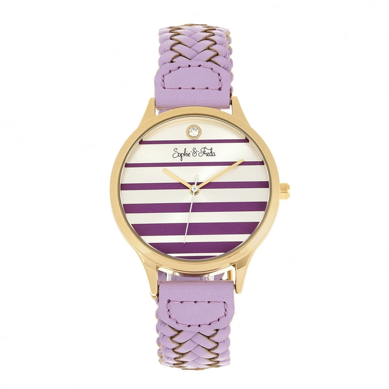 Sophie & Freda Tucson Watch with Swarovski Crystal Sophie & Freda Tucson Leather-Band Watch w/Swarovski  main image 3