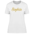 thumbnail image 1 of Sophie In Gold sparkle T-Shirt Women -Image by Shutterstock, Female Large, 1 of 2