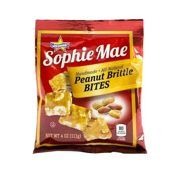 Sophie Mae Peanut Brittle Bites Candy, 4 Ounce -- 12 per Case.