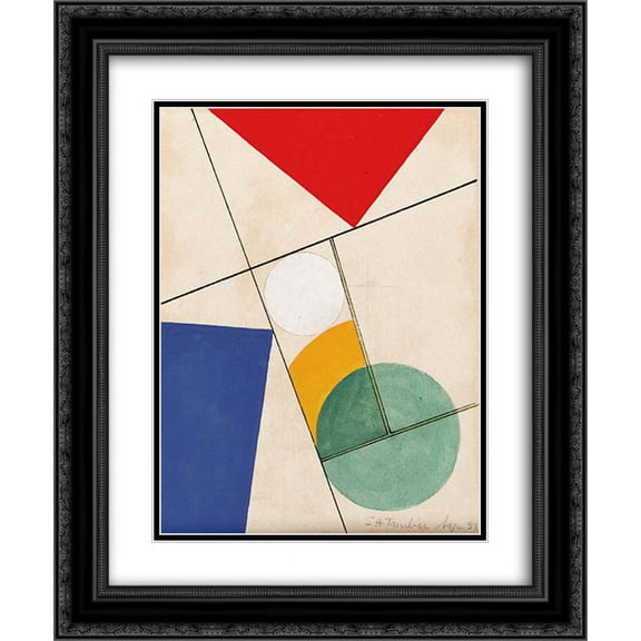 Sophie Taeuber Arp 2x Matted 20x24 Black Ornate Framed Art Print 'Composition'