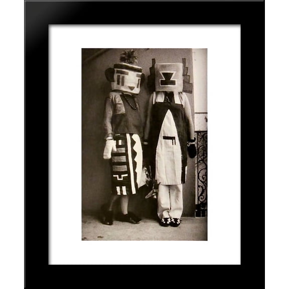 Sophie and Erika Taeuber (Hopi Indian Costumes) 20x24 Framed Art Print by Sophie Taeuber-Arp