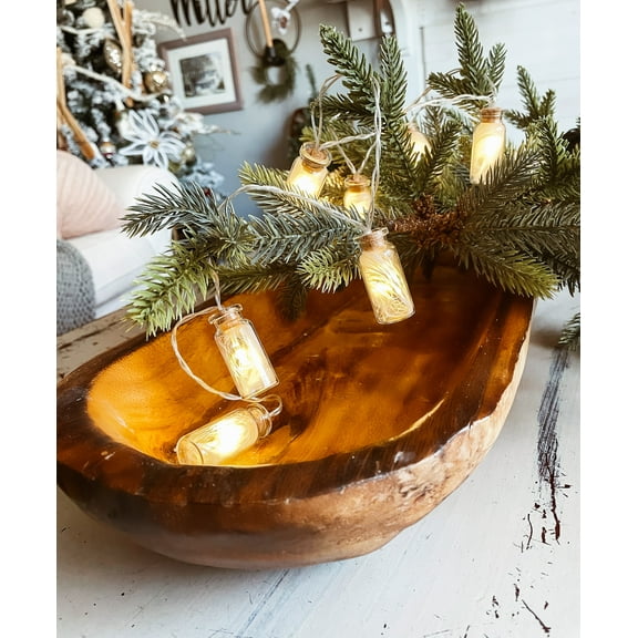 Sophie's Joy Feather-in-a-Bottle Clear Glass String Lights