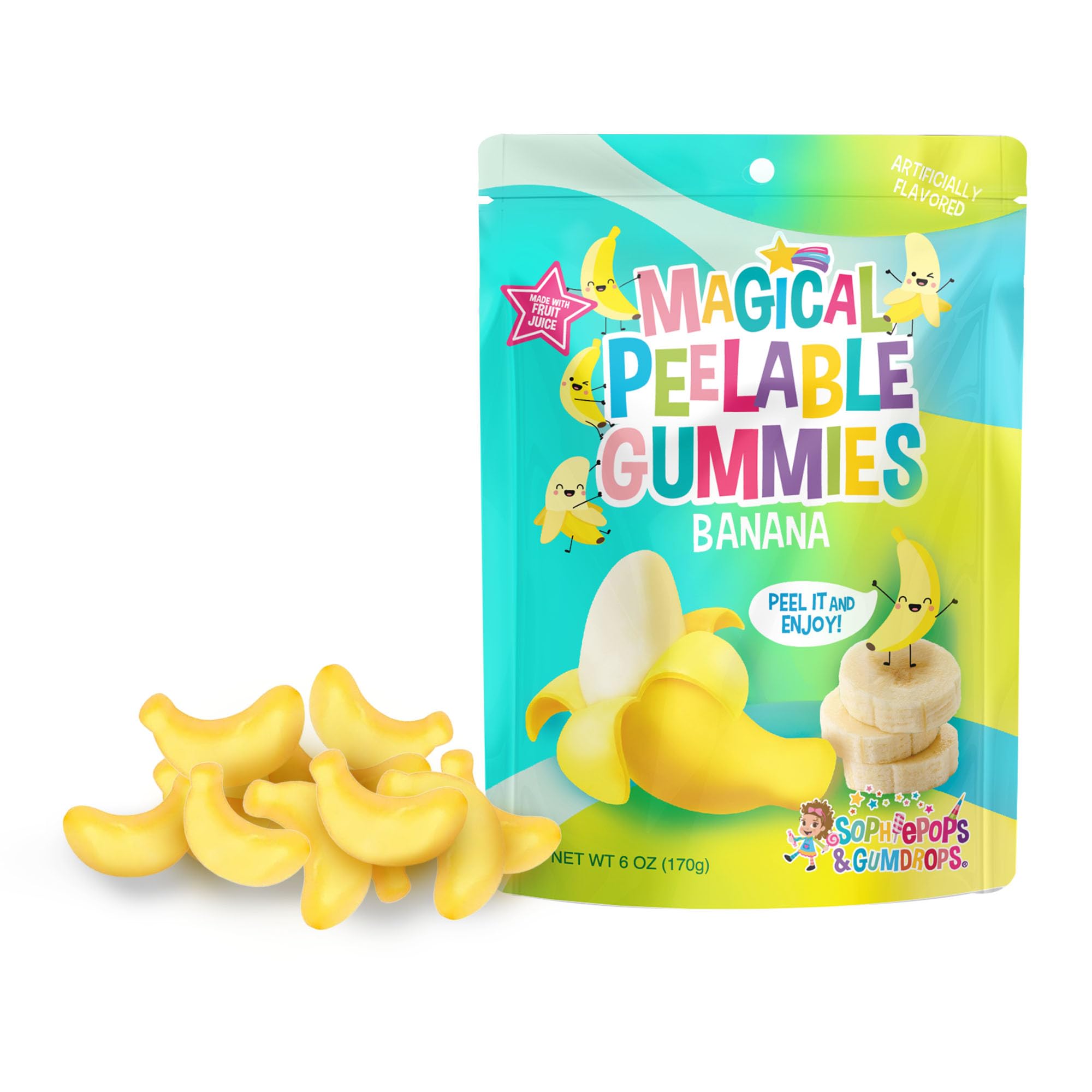 Sophiepops & Gumdrops Magical TMA3 Peelable Gummies, Gummy Fruit