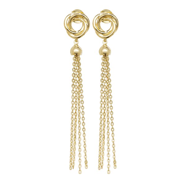 Sophisticated 9k Gold Women Drop Earrings - 52mm*8mm