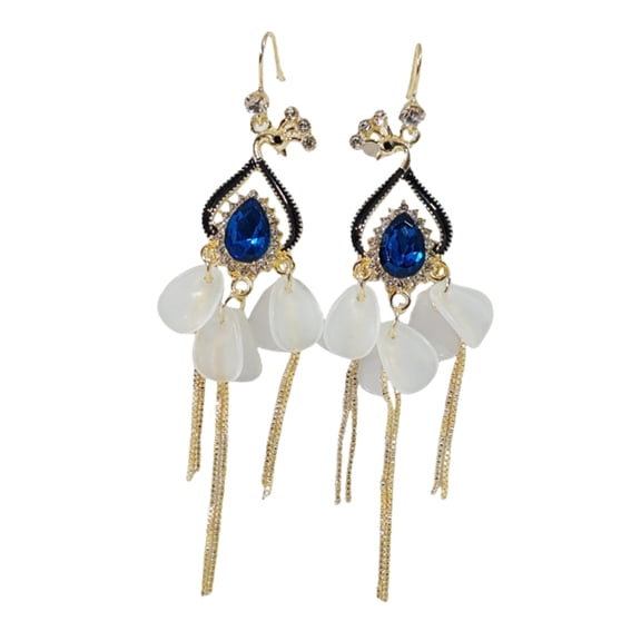 Sophisticated Alloy Peacocks Tassels Earrings Perfect For Weddings And Parties