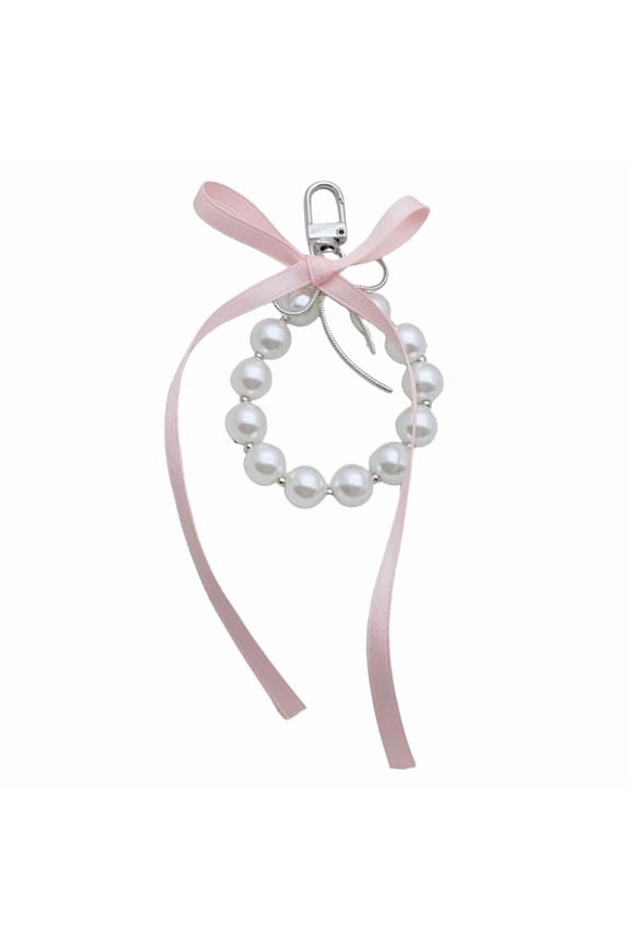 Sophisticated Ballet Ribbon Bowknot/Butterfly/Heart Keychain Beaded Keyring Jewelry Stylish Key Accessory for Women
