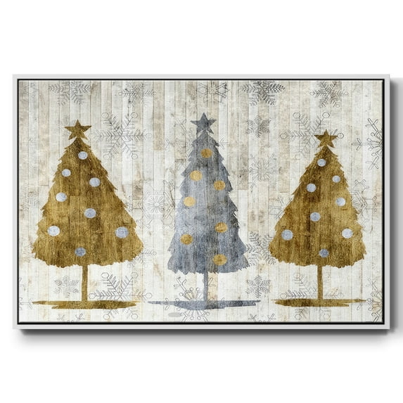 Sophisticated Christmas Collection A - Framed Gallery Wrapped Holiday Canvas - 27 x 41 - White Frame