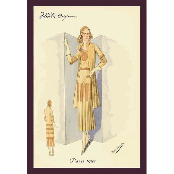 Sophisticated Daywear in Camel-Fine Art Canvas Print (20" x 30")