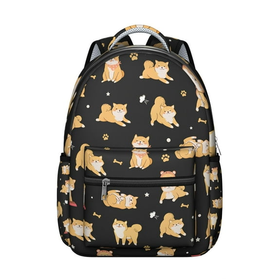 "Sophisticated Dog Print Backpack - Professional-Grade Carryall for College & Work, Premium Dog Lover Gift with Padded Shoulder Straps"
