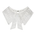 thumbnail image 1 of Sophisticated Embroidery Lace Bowknot Fake Collar Embellishment for Garment, 1 of 20