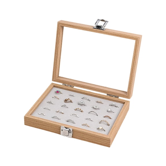 Sophisticated Jewelry Storage Solution with Multiple Compartments Earrings Holder Box Necklace and Rings Organiser
