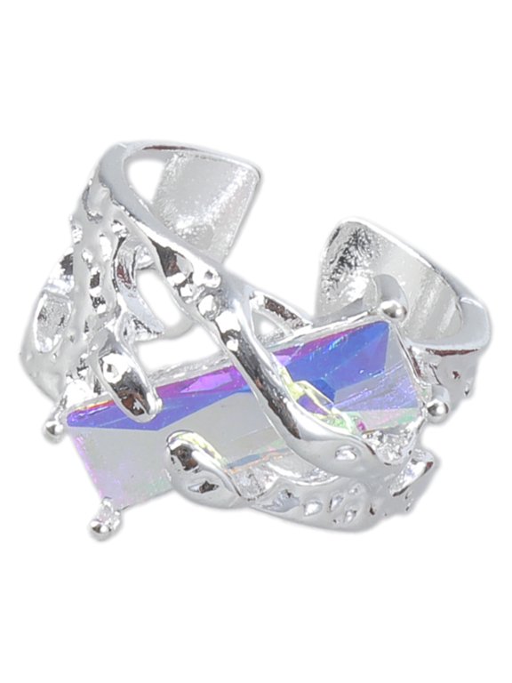 Sophisticated Laval Liquid Design Rings with Gemstones Inlay Rings Accessory Perfect for Parties and Everyday Wear