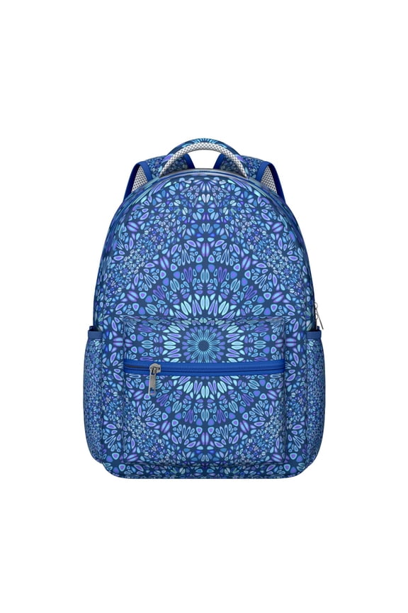 Sophisticated Mantra Pattern Backpack - Business-Casual Bookbag, Polished School Backpack Gift for Presentation Days