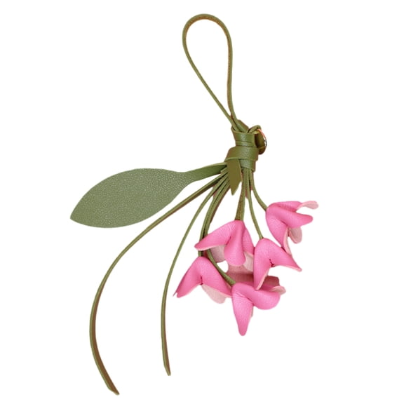 Sophisticated PU Leather Flower Keychain Pendant Charm Compact Ornament Perfect For Keys Backpacks And Purses