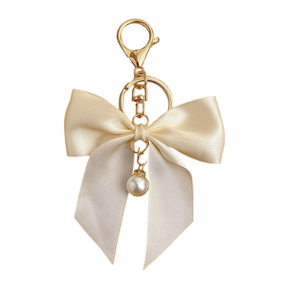 Sophisticated Ribbon Bows Purse Accessory For Women Fashion Bag Pendant Keychain Charm Lightweight Alloy Craftsmanship