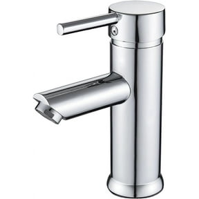 Sophisticated Single Handle Bathroom Faucet, Deck Mounted Lavatory Basin Tap with Aerator for Controlled Water Flow, Corrosion Resistant Chrome Finish for a Luxurious Bathing