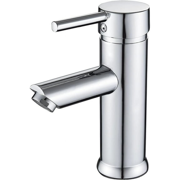 Sophisticated Single Handle Bathroom Faucet, Deck Mounted Lavatory Basin Tap with Aerator for Controlled Water Flow, Corrosion Resistant Chrome Finish for a Luxurious Bathing