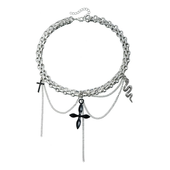 Sophisticated Snake Shape Pendant Necklace Religious Tassels Necklace Suitable for Women Who Love Distinctive Style