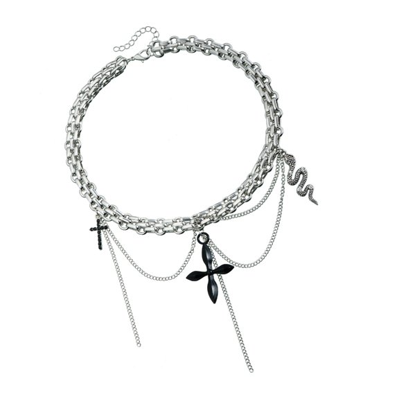 Sophisticated Snake Shape Pendant Necklace Religious Tassels Necklace Suitable for Women Who Love Distinctive Style