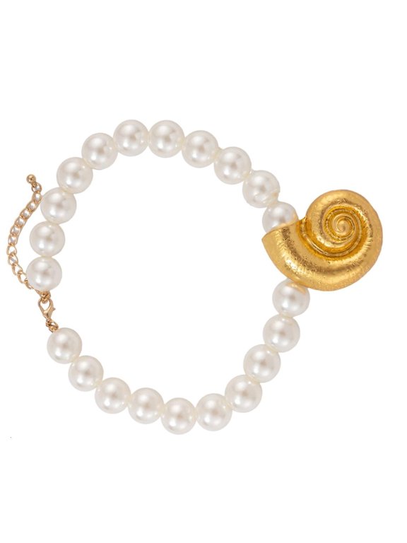 Sophisticated Starfish/Conch Necklace for Women Adjustable Length Alloy Collar Chain Jewelry Unisex Neckchain Ornament