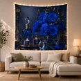 thumbnail image 1 of Sophisticated Still Life With Arrangement Bouquet Royal, Mystical Fantasy for Space Lovers, Wall Decor, Valentine's Day Gift, Tapestry Wall Hanging for Dorm and Living Room, 1 of 7