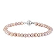 thumbnail image 1 of Sophisticated String of Pink Pearls and Sterling Silver Magnetic Clasp Bracelet, 1 of 5