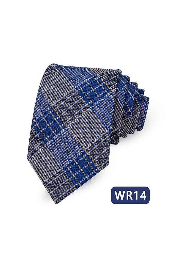 Sophisticated Stripes Men's Classic Formal Tie One Pack, Made with a Luxurious Silk Polyester Fabric Presenting a Precise Woven Jacquard Pattern for Corporate Dress Codes
