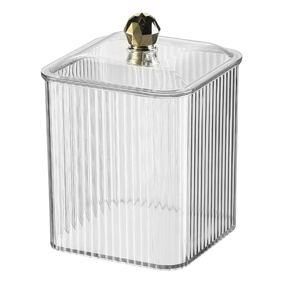 Sophisticated Sturdy Clear Makeup Swab Container Fashion Accessory with Simplistic Designs for Professionalize Styles