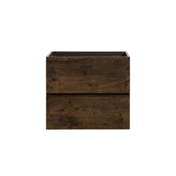 Sophisticated Walnut Wall Mount Cabinet Without Basin Handle - Free Design For Bathroom